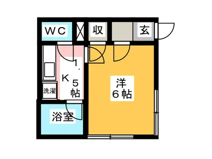 ＪＲ東海道本線 静岡駅 徒歩18分 5階建 築29年(1K/4階)の間取り写真