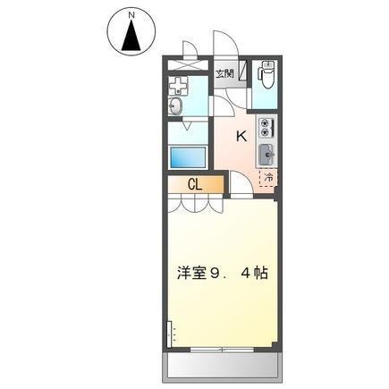 グローリアスII番館(1K/1階)の間取り写真