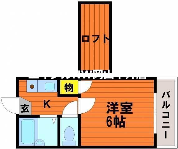 パレス21(1K/1階)の間取り写真