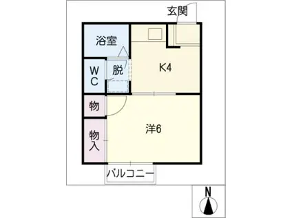T・M7(1K/1階)の間取り写真