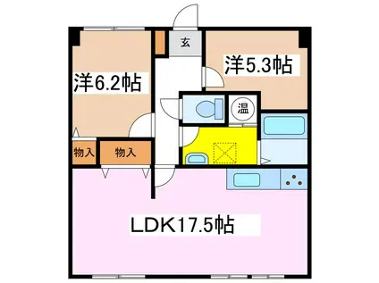 アコールマンション 平田(2LDK/4階)の間取り写真