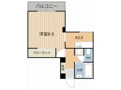 田中本社ビル(ワンルーム/4階)の間取り写真