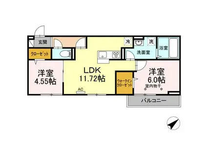 MIWASTAGEIII(2LDK/2階)の間取り写真