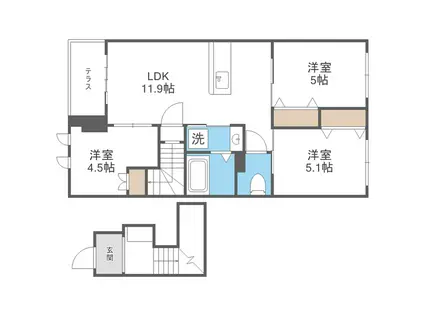 HARVESTIV(3LDK/2階)の間取り写真