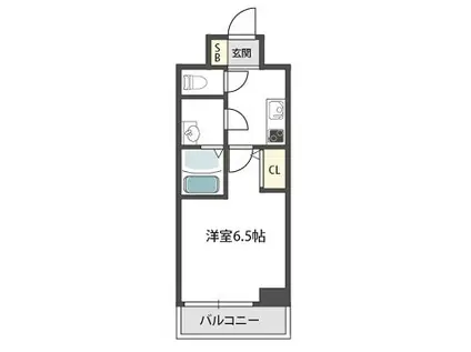 BLISS POINT阿倍野II(1K/4階)の間取り写真