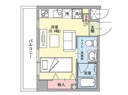 ディアコート・たまプラーザシニア向けマンション(ワンルーム/3階)の間取り写真