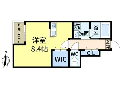 WOODY SHINKOIWA(ワンルーム/1階)の間取り写真