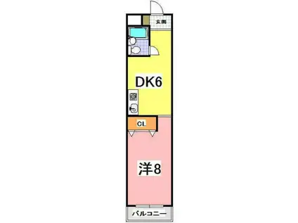 メゾン・ド・リゼット(1DK/3階)の間取り写真