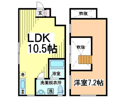 フォレスト久我山(1LDK/1階)の間取り写真