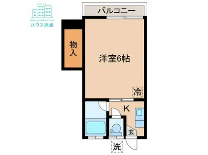 デサリータ泉(1K/2階)の間取り写真