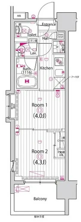 ガーラ・アヴェニュー木場 4階階 間取り