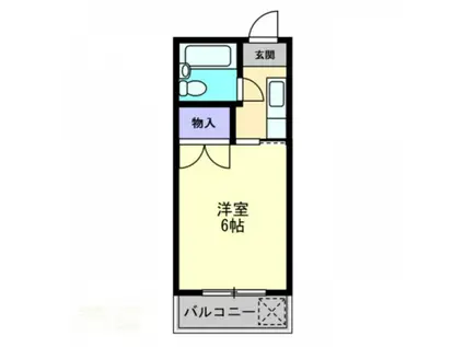 スカイコーポ上拾石(1K/1階)の間取り写真