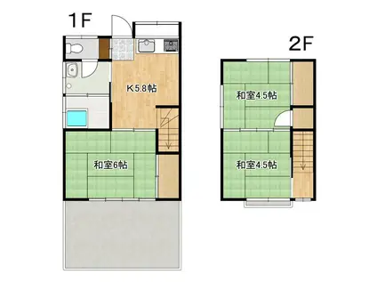 ハイツ平井(3K/1階)の間取り写真