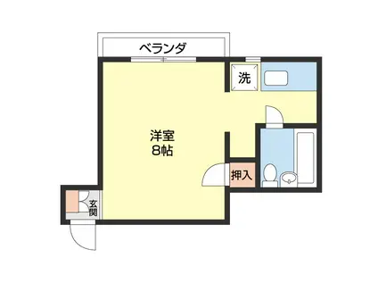 コーポホワイト名草(1K/2階)の間取り写真