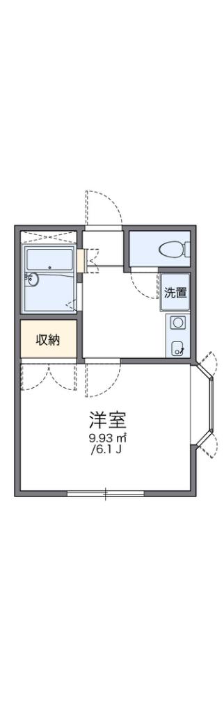 レオパレスサウスCOURT(1K/2階)の間取り写真