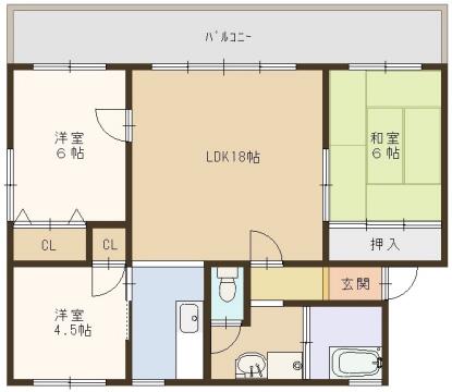 アルテハイム姫路(3LDK/1階)の間取り写真