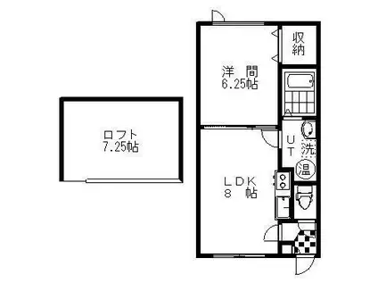 エフォート13(1LDK/2階)の間取り写真
