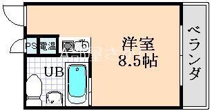 カサパラシオ(ワンルーム/1階)の間取り写真