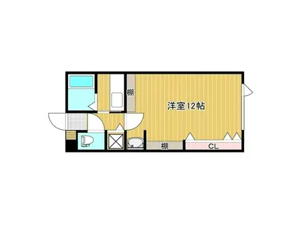 パセオ常盤A(1K/2階)の間取り写真