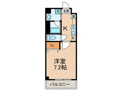 シャインコート神戸(1K/1階)の間取り写真