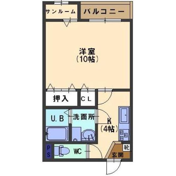 フェル・マータ(1K/2階)の間取り写真
