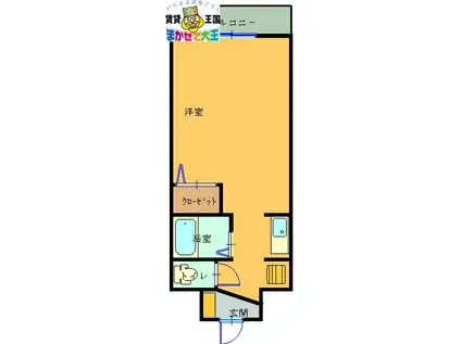 フォーサイト千歳(ワンルーム/4階)の間取り写真