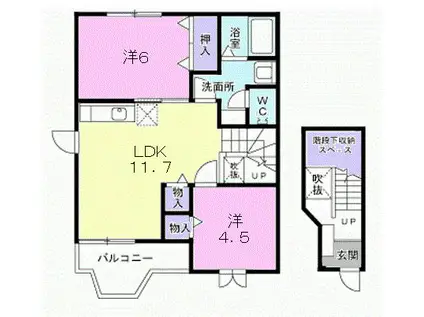 ストーン.ヴァレー(2LDK/2階)の間取り写真