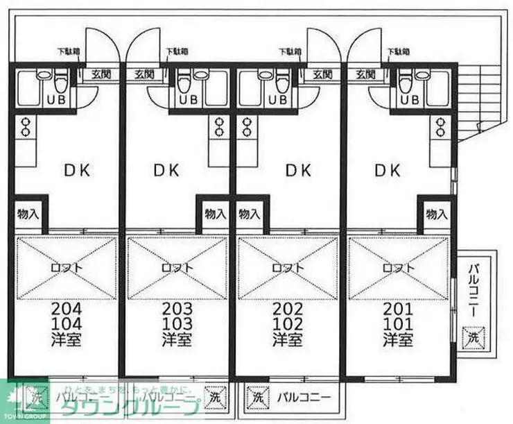 レオパレスリバーワン 2階階 間取り