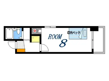 ステータスイン三川町(1K/5階)の間取り写真