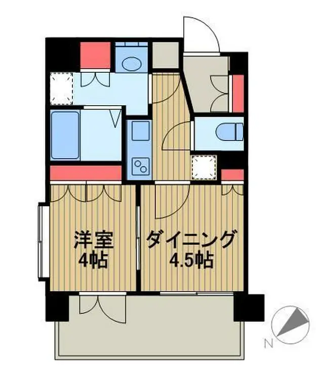 コートラクリア京橋 5階階 間取り