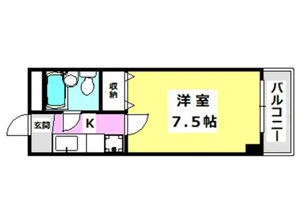 アルジェント八崎(1K/3階)の間取り写真