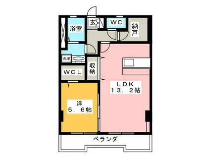 コーケツビル(1SLDK/2階)の間取り写真