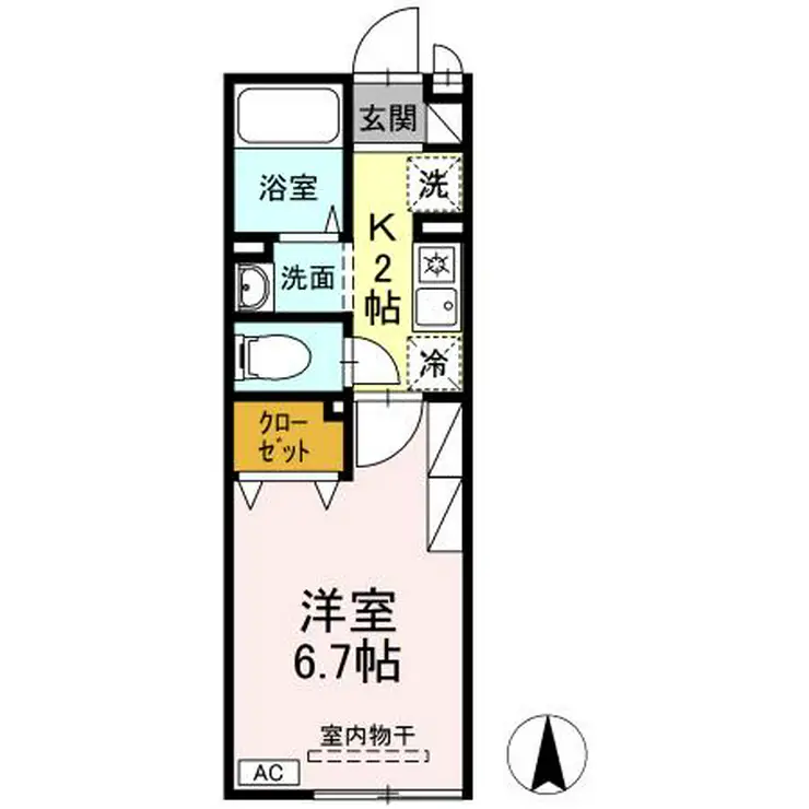 リシュブール 1階階 間取り