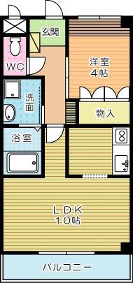 レマーレ(1LDK/2階)の間取り写真