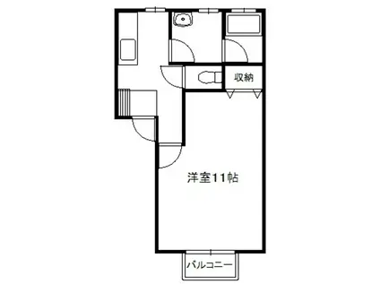ピュアハイツ(1K/2階)の間取り写真