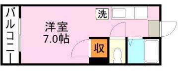 アビターレ新屋敷(ワンルーム/3階)の間取り写真