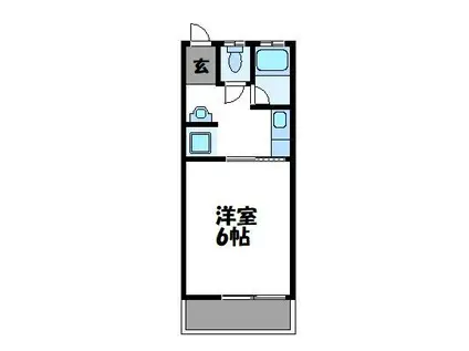 MRE篠栗館(1K/2階)の間取り写真