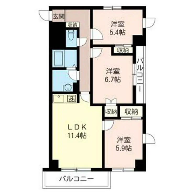 ヴェルドミール宮崎台 1階階 間取り
