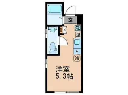 レガリア新丸子(ワンルーム/4階)の間取り写真