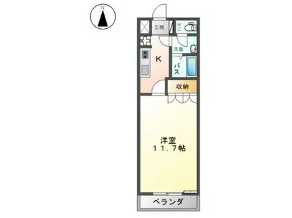 コートアベニュー(1K/2階)の間取り写真