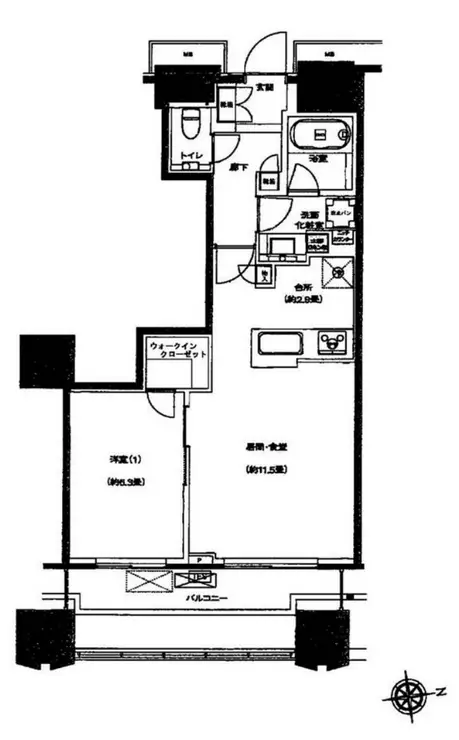 富久クロスコンフォートタワー 27階階 間取り