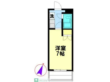 ジョイ北浦和(ワンルーム/3階)の間取り写真