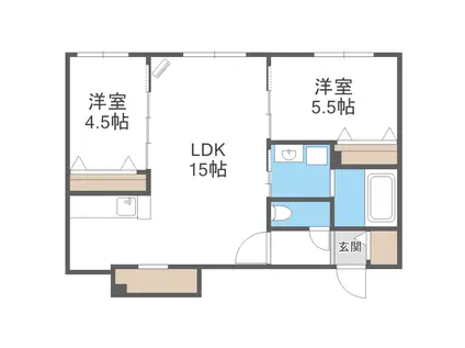 ワンステージコトニ(2LDK/3階)の間取り写真