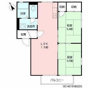 オオノニューコーポ(2LDK/2階)の間取り写真