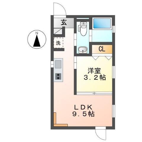 LEGIOIEささしまライブ駅2(1LDK/3階)の間取り写真