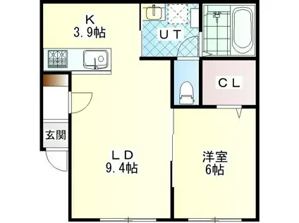 ＪＲ根室本線 帯広駅 徒歩13分 3階建 新築(1LDK/2階)の間取り写真