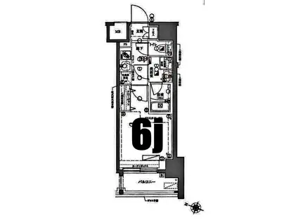 LEA GRANDE横濱戸部(1K/8階)の間取り写真