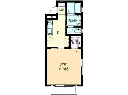 TOKO HOUSE II(1K/1階)の間取り写真