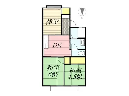 セジュール日高(3DK/2階)の間取り写真