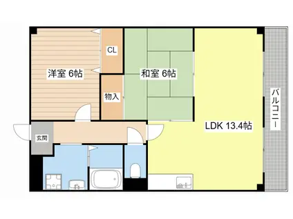 M5.BANKS(2LDK/2階)の間取り写真